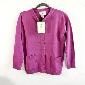 Vintage Jenny Cardigan Purple Knit Button Front Sweater NEW OLD STOCK Sz SP NWT